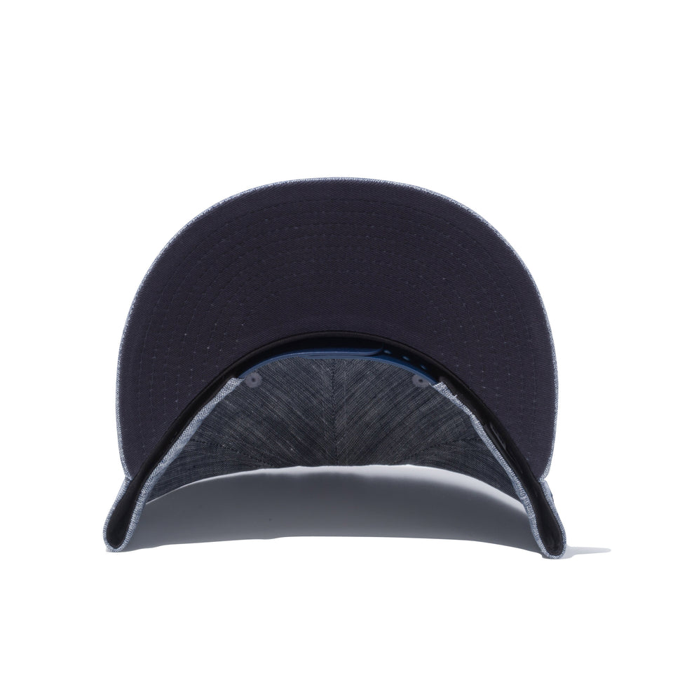 9FIFTY ロサンゼルス・ドジャース リネンシャンブレー ネイビー × ミッドナイトネイビー
