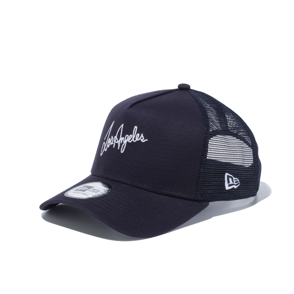 9FORTY A-Frame トラッカー ハンドリトゥン シティネーム LosAngeles ネイビー | NEW ERA ニューエラ公式オンラインストア
