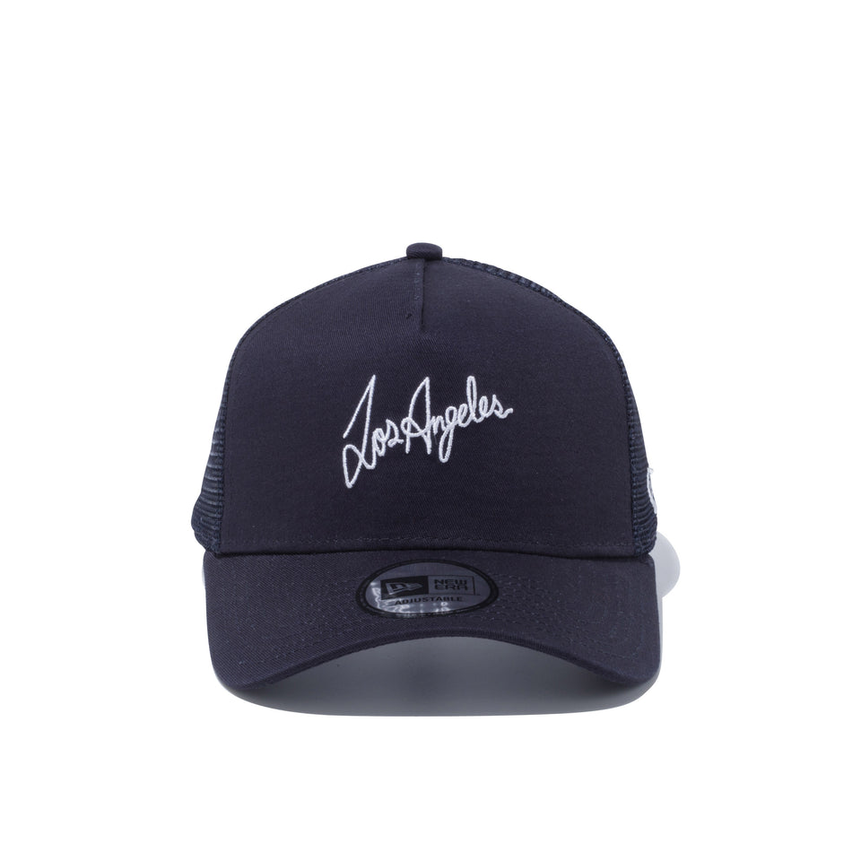 9FORTY A-Frame トラッカー ハンドリトゥン シティネーム LosAngeles ネイビー | NEW ERA ニューエラ公式オンラインストア