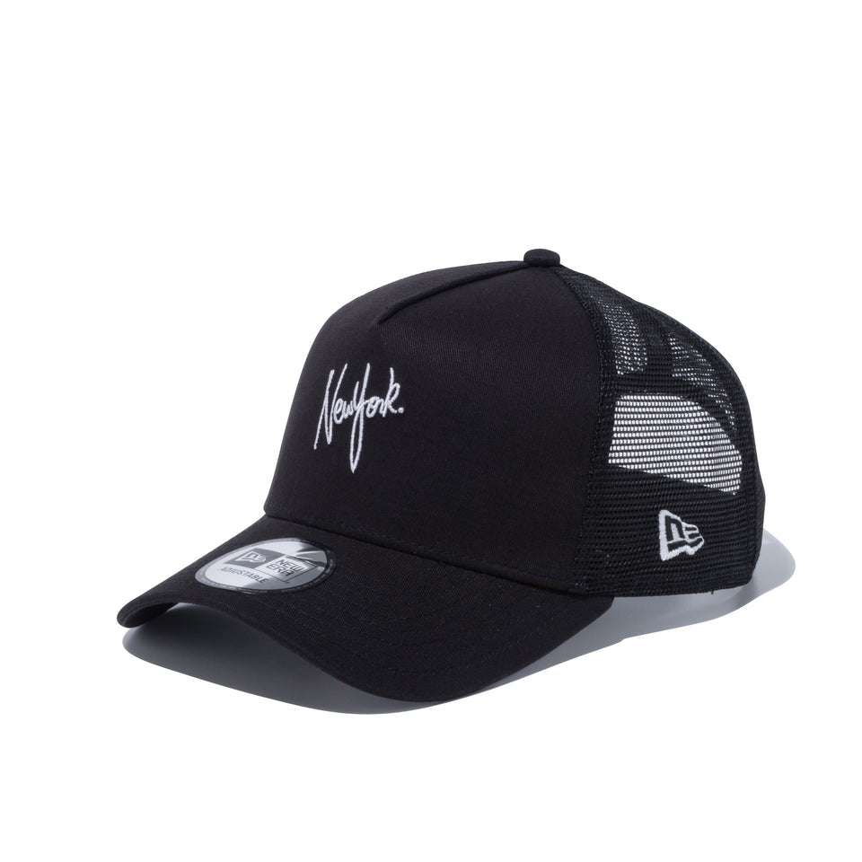 9FORTY A-Frame トラッカー ハンドリトゥン シティネーム NewYork ブラック | NEW ERA ニューエラ公式オンラインストア