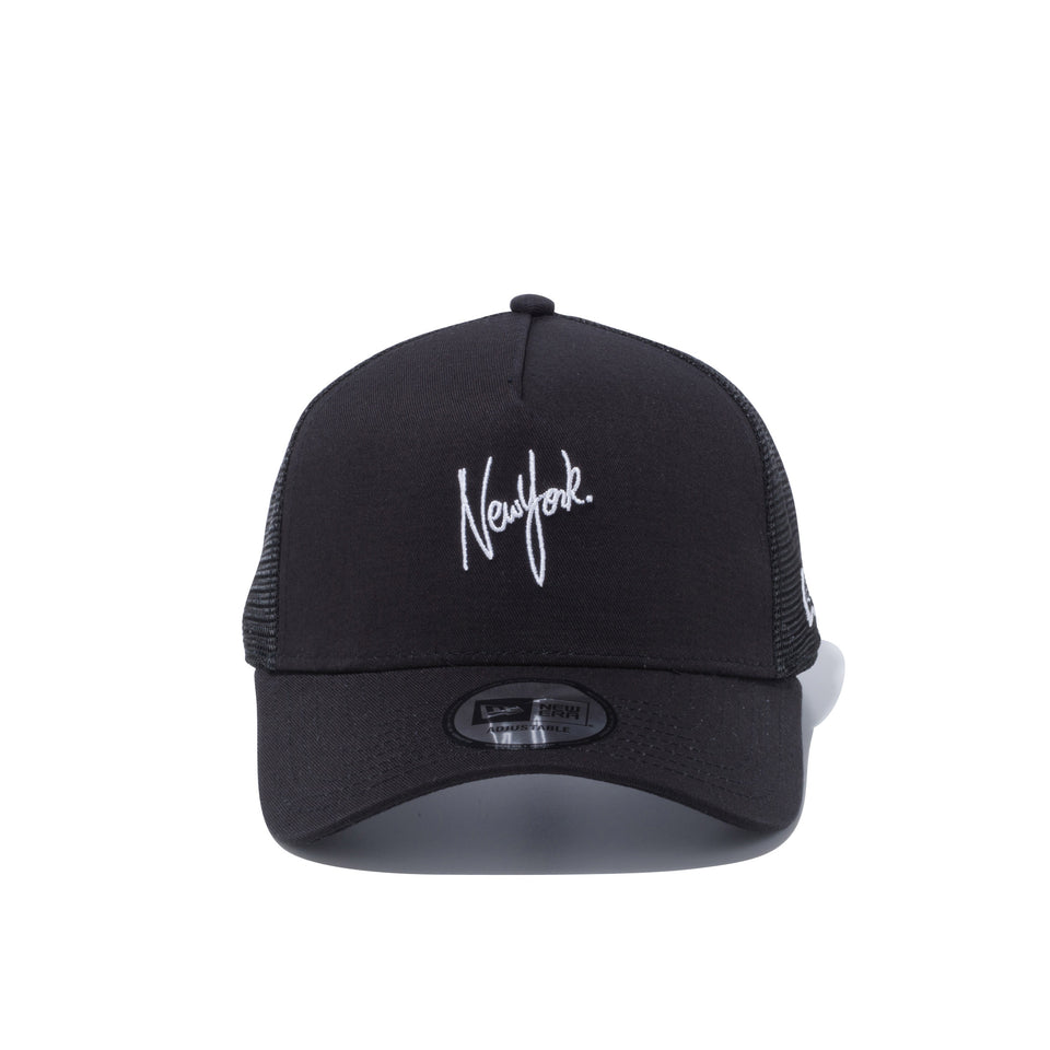 9FORTY A-Frame トラッカー ハンドリトゥン シティネーム NewYork ブラック | NEW ERA ニューエラ公式オンラインストア