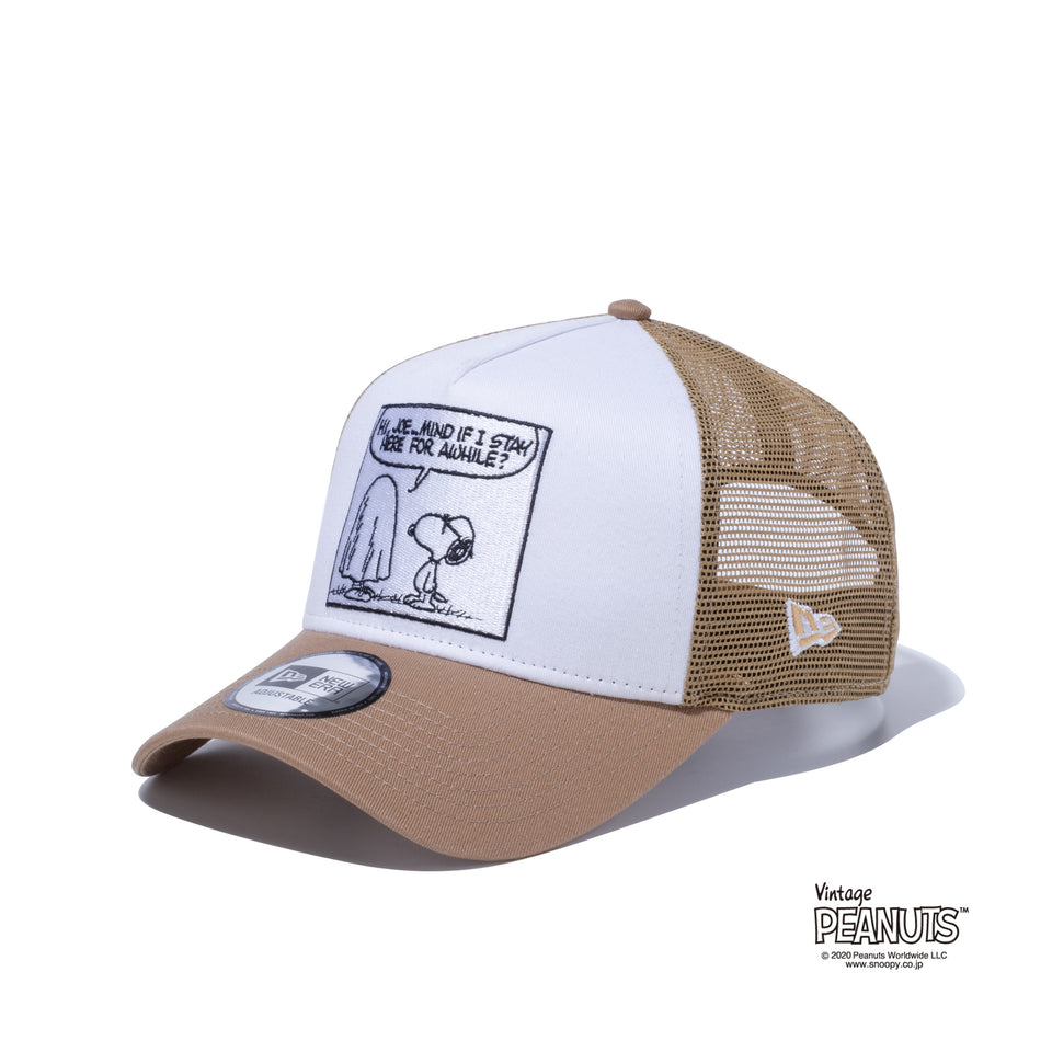 9FORTY A-Frame トラッカー PEANUTS ピーナッツ ジョー・クール ホワイト カーキメッシュ