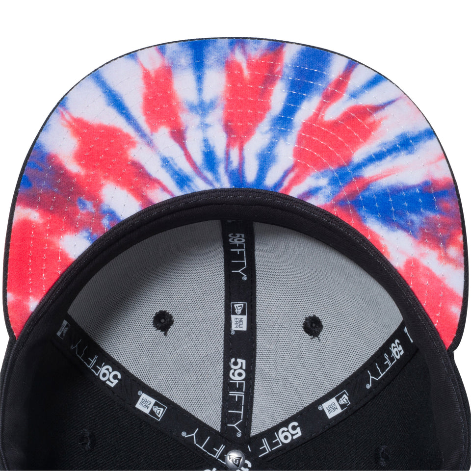 59FIFTY ニューヨーク・ヤンキース タイダイ ブラック トリコロールアンダーバイザー