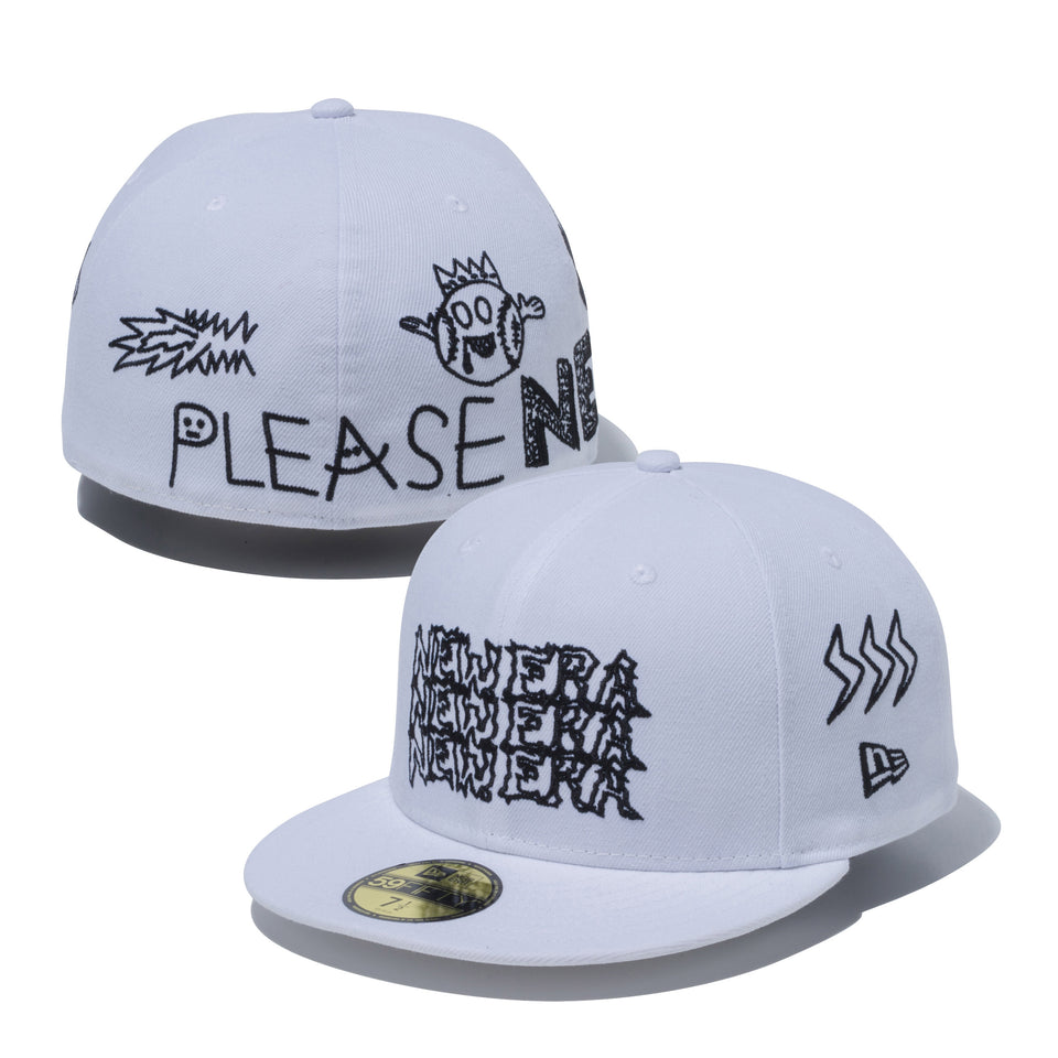 59FIFTY オールオーバー グラフィティ マルチロゴ ホワイト | NEW ERA ニューエラ公式オンラインストア
