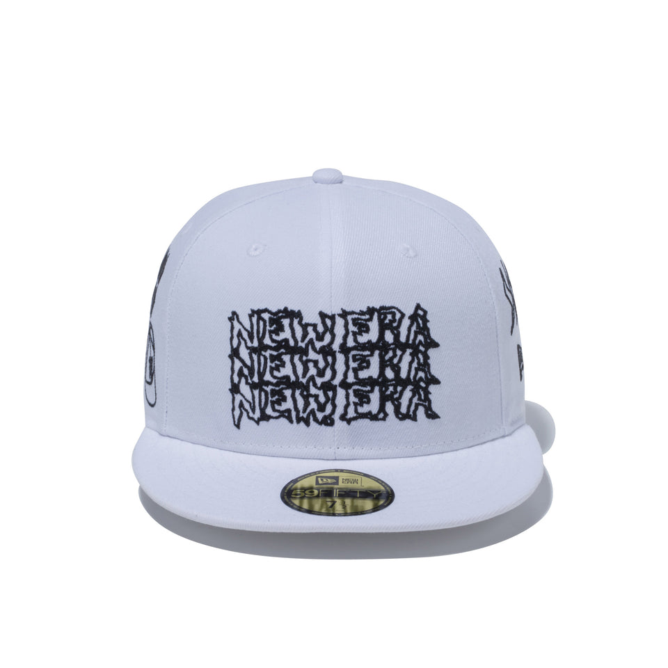 59FIFTY オールオーバー グラフィティ マルチロゴ ホワイト | NEW ERA ニューエラ公式オンラインストア