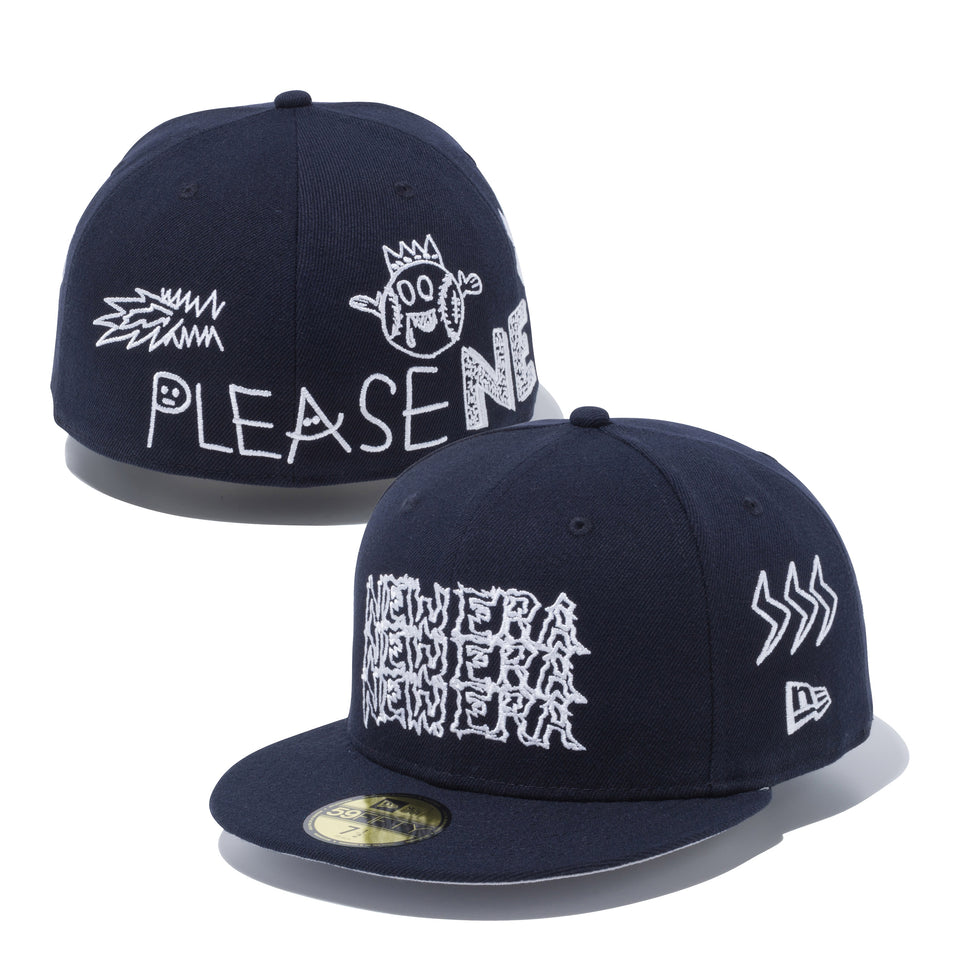 59FIFTY オールオーバー グラフィティ マルチロゴ ネイビー | NEW ERA ニューエラ公式オンラインストア