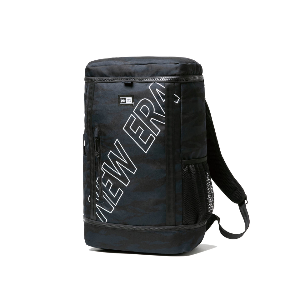 ボックスパック 32L プリントロゴ タイガーストライプカモネイビー / ブラック