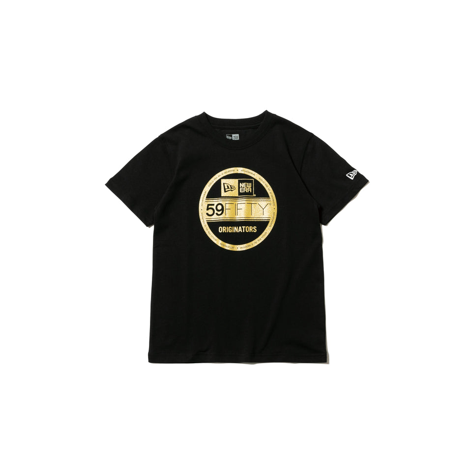 Youth 半袖　コットン Tシャツ バイザーステッカー ブラック　×　ホワイト