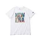 Youth 半袖 コットン Tシャツ タイダイチェッカー スクエアニューエラロゴ ホワイト