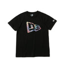 Youth 半袖 コットン Tシャツ タイダイチェッカー フラッグロゴ ブラック