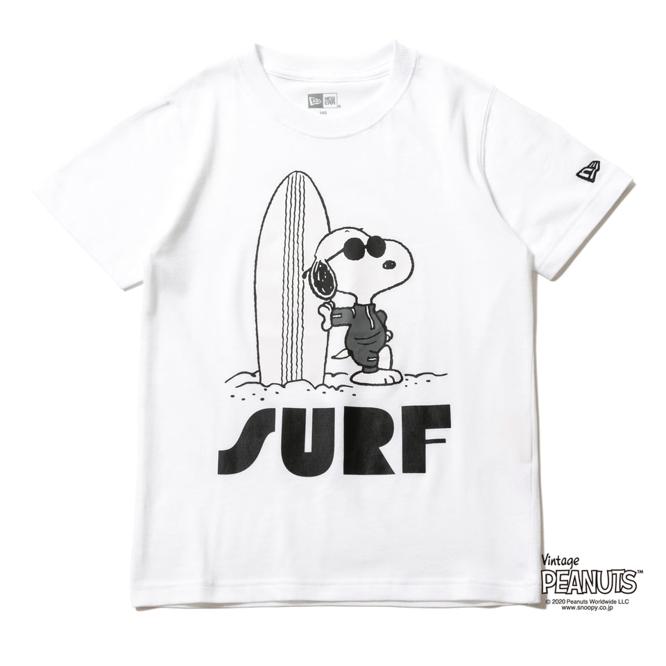Youth 半袖 コットン Tシャツ PEANUTS ピーナッツ ジョー・クール サーフ ホワイト