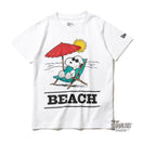 Youth 半袖 コットン Tシャツ PEANUTS ピーナッツ ジョー・クール ビーチ ホワイト