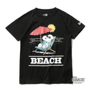Youth 半袖 コットン Tシャツ PEANUTS ピーナッツ ジョー・クール ビーチ ブラック