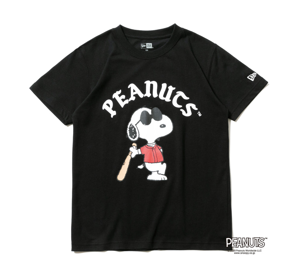 Youth 半袖 コットン Tシャツ PEANUTS ピーナッツ ジョー・クール ブラック レギュラーフィット
