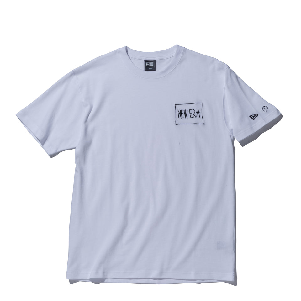 半袖 コットン Tシャツ AI TAKAHASHI 高橋愛 ボックスロゴ ホワイト レギュラーフィット