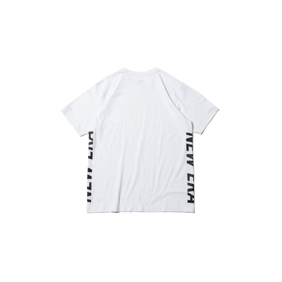 半袖 コットン Tシャツ バーチカル サイドロゴ NEW ERA ホワイト リラックスフィット