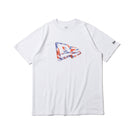 半袖 パフォーマンス Tシャツ タイダイ フラッグロゴ ホワイト