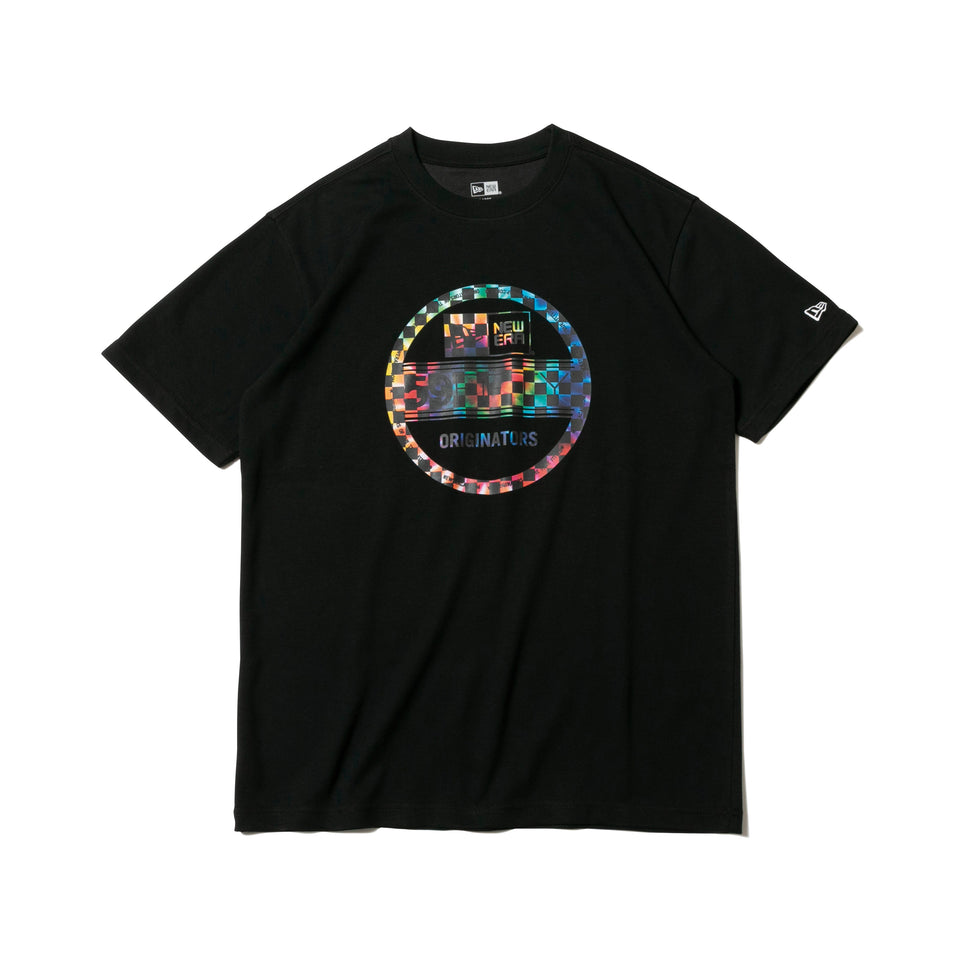半袖 パフォーマンス Tシャツ タイダイチェッカー バイザーステッカー ブラック