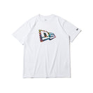 半袖 パフォーマンス Tシャツ タイダイチェッカー フラッグロゴ ホワイト