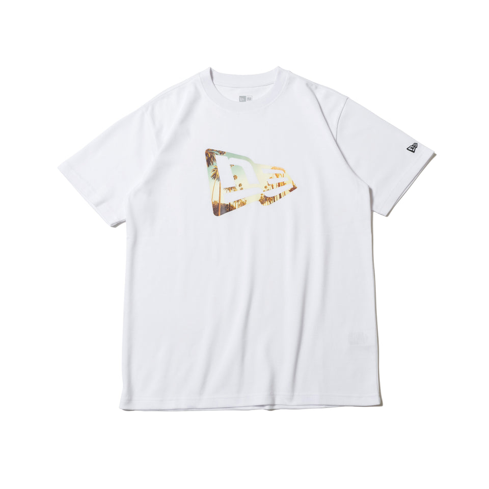 半袖 パフォーマンス Tシャツ ランドスケープ フラッグロゴ ホワイト