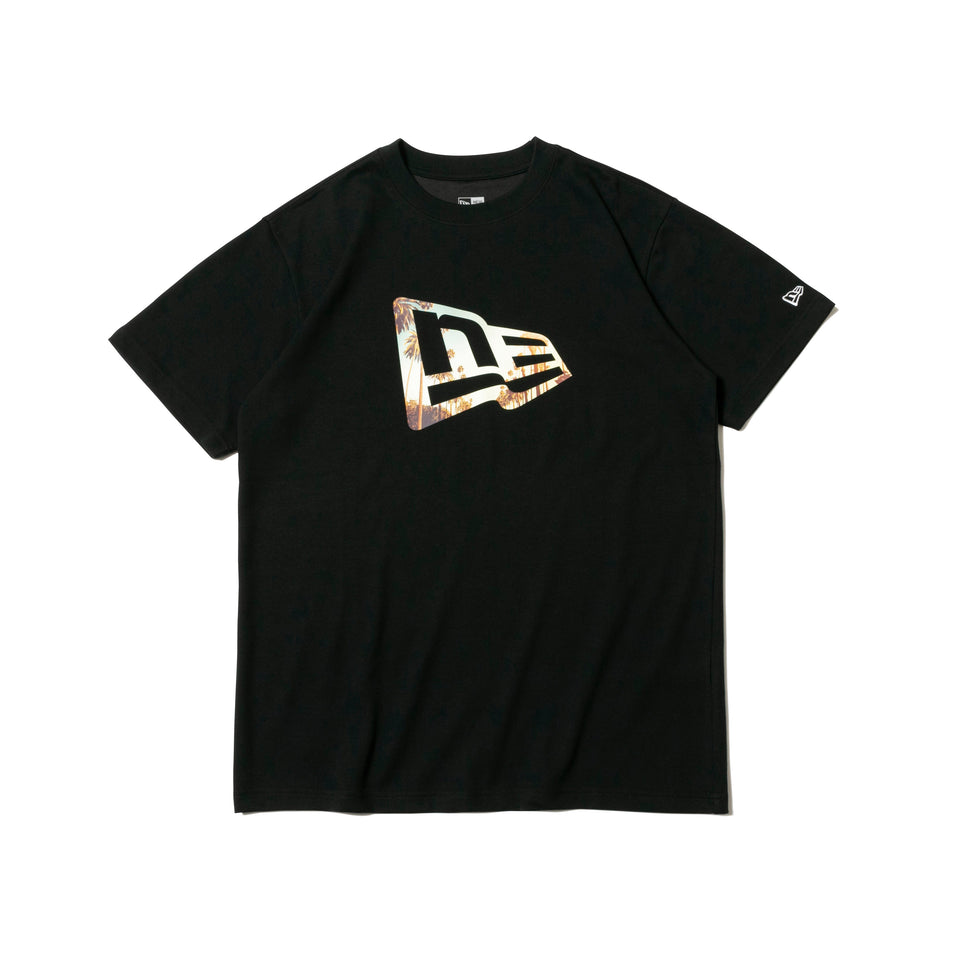 半袖 パフォーマンス Tシャツ ランドスケープ フラッグロゴ ブラック