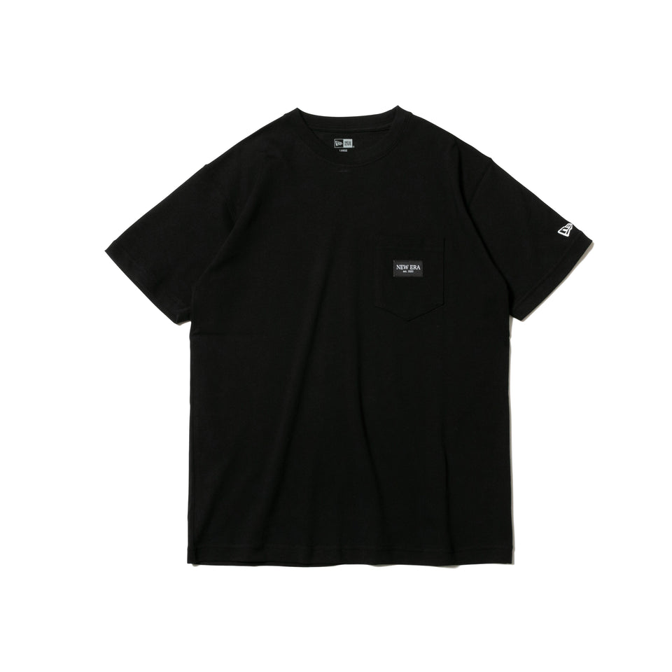 半袖 コットン ポケット Tシャツ New Era est 1920 ブラック レギュラーフィット