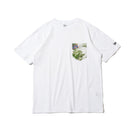 半袖 コットン ポケット Tシャツ ボタニカル ホワイト レギュラーフィット