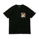 半袖 コットン ポケット Tシャツ ボタニカル ブラック レギュラーフィット