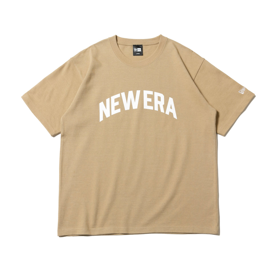 半袖 コットン Tシャツ ヘビーウェイト アーチロゴ NEW ERA ベージュ
