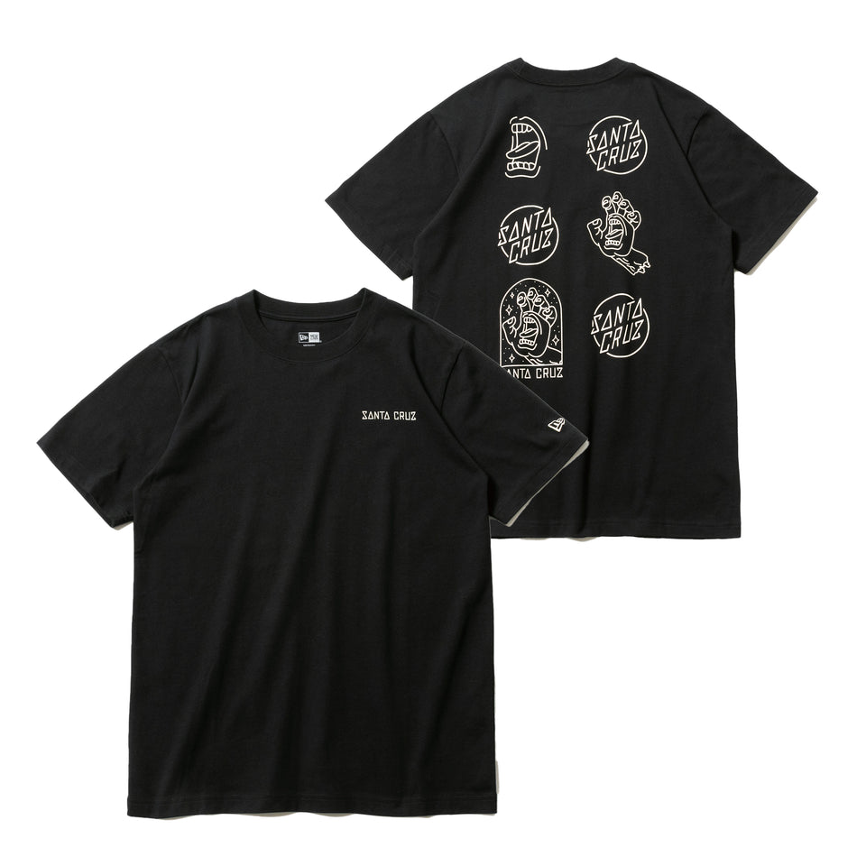 半袖 コットン Tシャツ Santa Cruz サンタクルーズ マルチロゴ ブラック レギュラーフィット