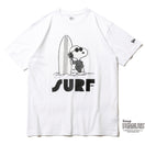 半袖 コットン Tシャツ PEANUTS ピーナッツ ジョー・クール サーフ ホワイト レギュラーフィット