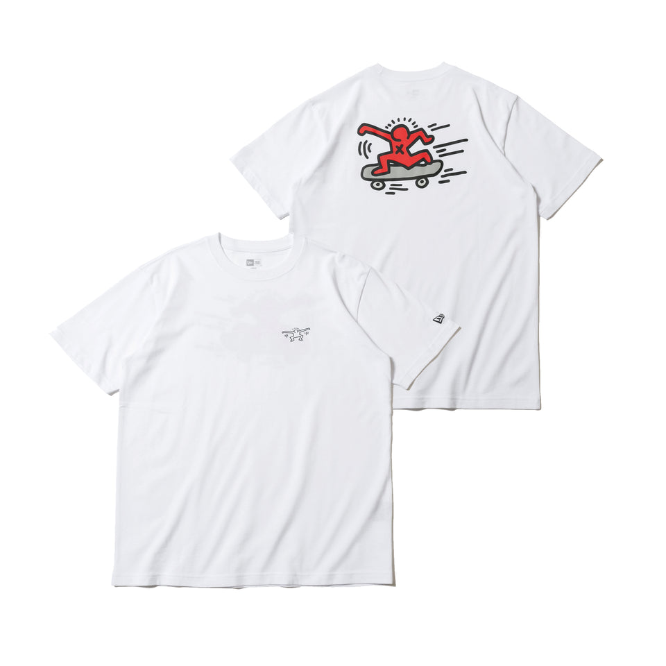 半袖 コットン Tシャツ Keith Haring キース・へリング スケートボード ホワイト レギュラーフィット