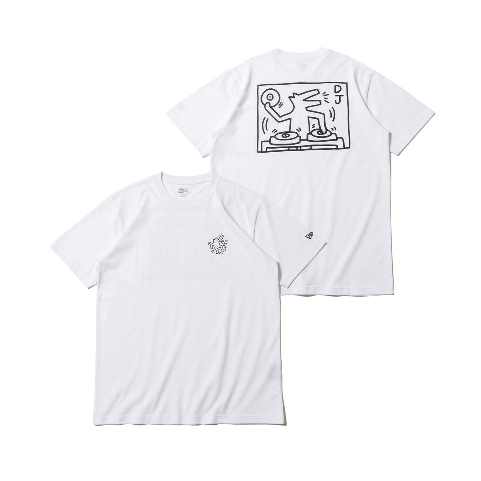 半袖 コットン Tシャツ Keith Haring キース・へリング ドッグ ホワイト レギュラーフィット