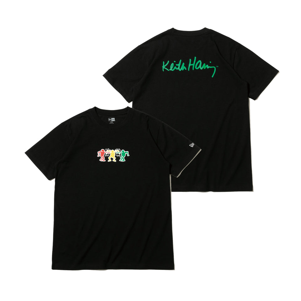 半袖 コットン Tシャツ Keith Haring キース・へリング 3メンズ ブラック レギュラーフィット