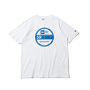 半袖 コットン Tシャツ バイザーステッカー ホワイト × ブルー レギュラーフィット