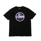 半袖 コットン Tシャツ バイザーステッカー ブラック × ライトパープル レギュラーフィット