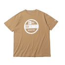 半袖 コットン Tシャツ バイザーステッカー ベージュ × ホワイト レギュラーフィット