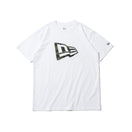 半袖 コットン Tシャツ タイガーストライプカモ フラッグロゴ ホワイト レギュラーフィット
