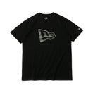 半袖 コットン Tシャツ タイガーストライプカモ フラッグロゴ ブラック レギュラーフィット