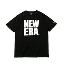 半袖 コットン Tシャツ スクエアニューエラ ブラック × ホワイト レギュラーフィット
