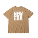半袖 コットン Tシャツ スクエアニューエラ ベージュ × ホワイト レギュラーフィット