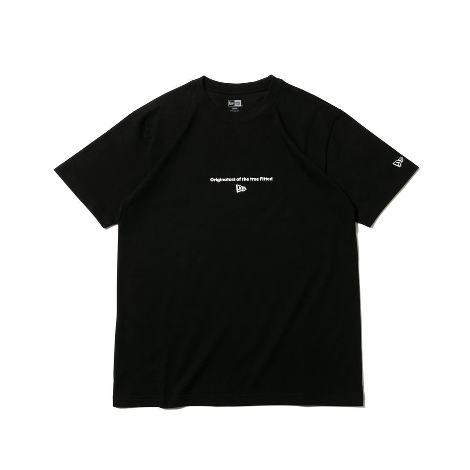 半袖 コットン Tシャツ Originators of the True Fitted ブラック × ホワイト レギュラーフィット