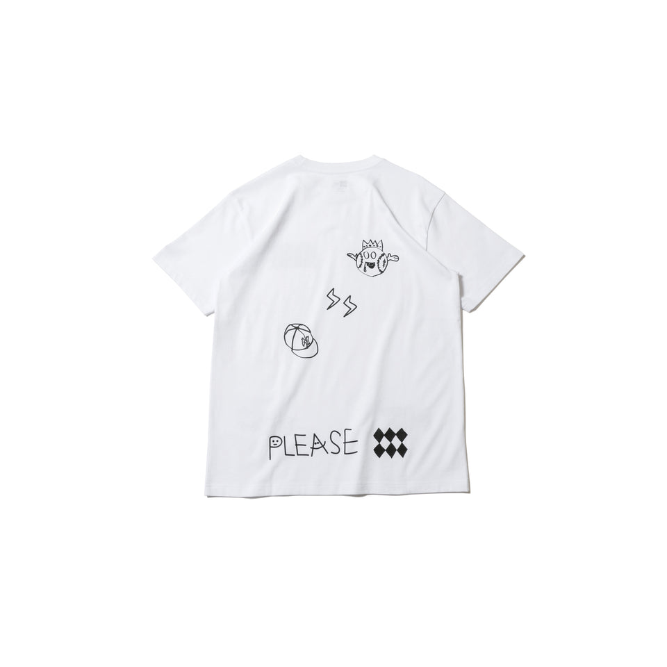 半袖 コットン Tシャツ オールオーバー マルチロゴ ホワイト レギュラーフィット | NEW ERA ニューエラ公式オンラインストア
