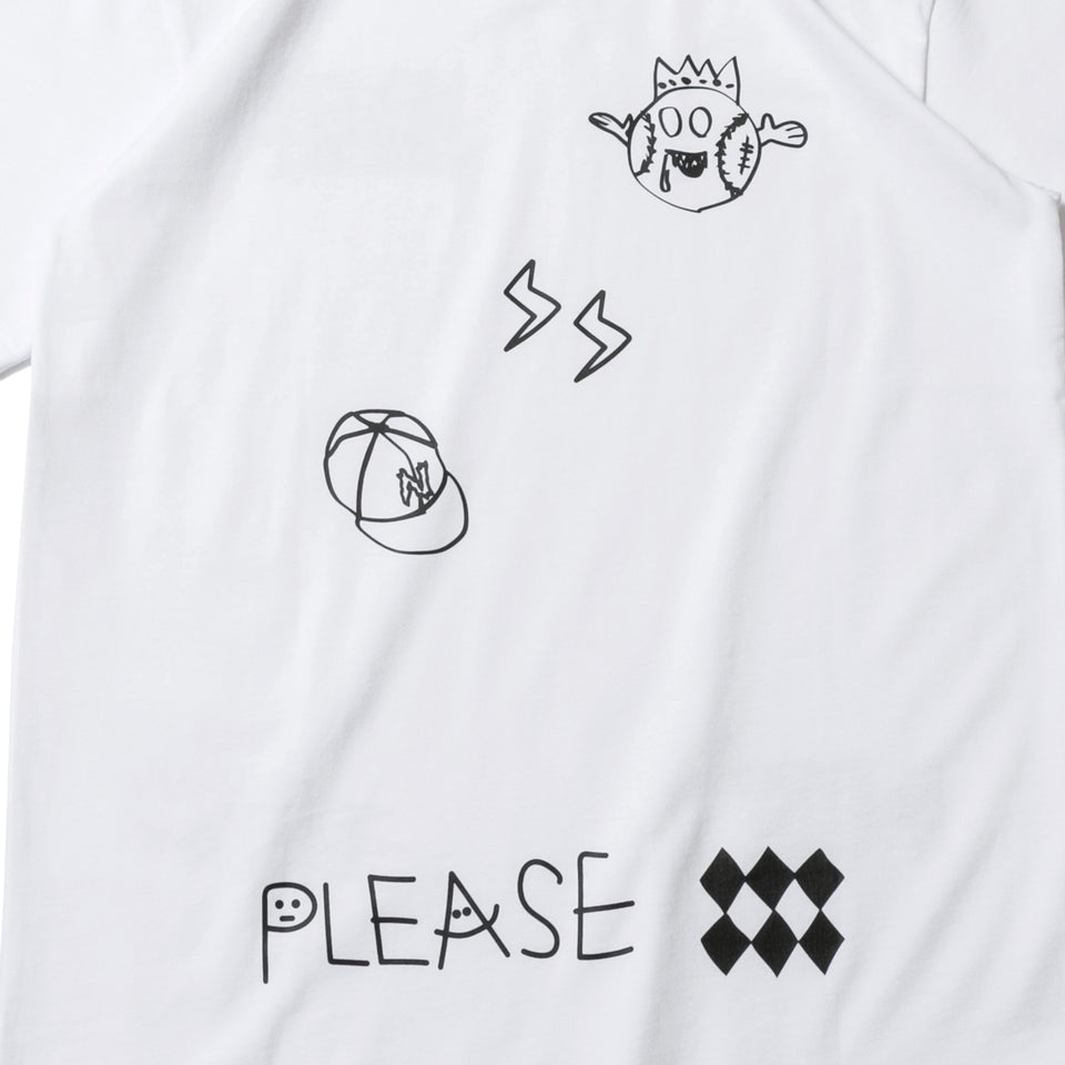 半袖 コットン Tシャツ オールオーバー マルチロゴ ホワイト レギュラーフィット | NEW ERA ニューエラ公式オンラインストア