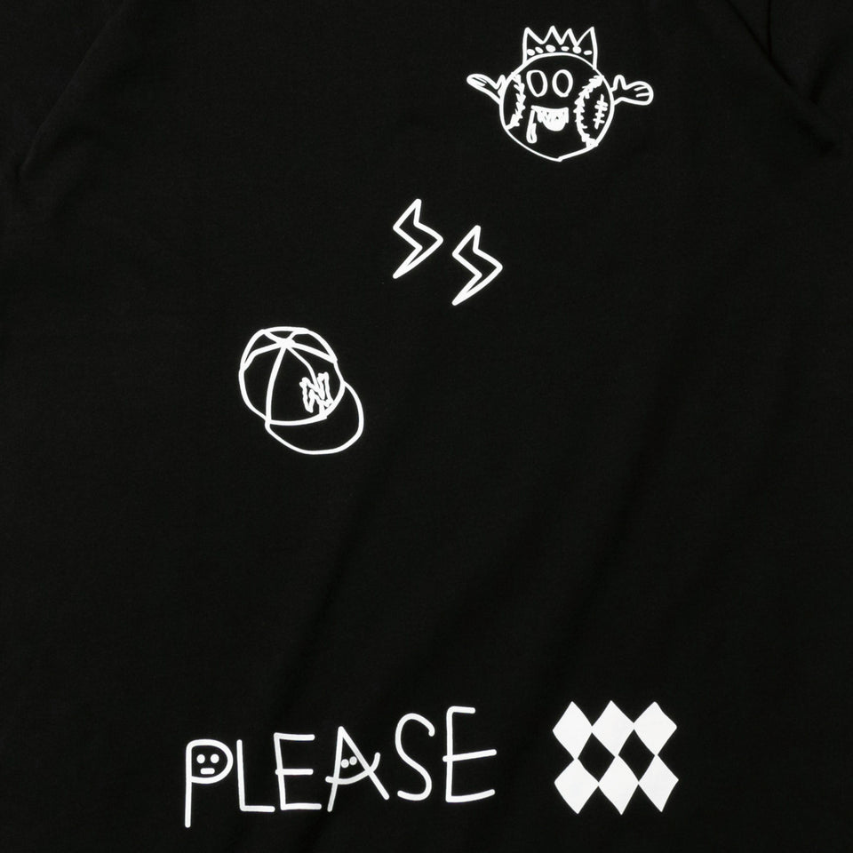 半袖 コットン Tシャツ オールオーバー マルチロゴ ブラック レギュラーフィット | NEW ERA ニューエラ公式オンラインストア