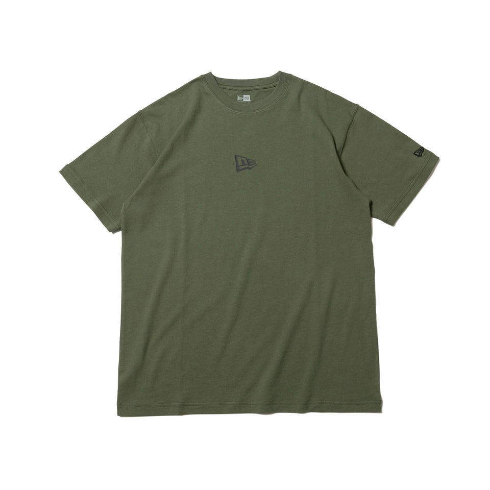 半袖 コットン Tシャツ フラッグロゴミニ オリーブ × ブラック レギュラーフィット
