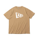 半袖 コットン Tシャツ フラッグロゴ ベージュ × ホワイト レギュラーフィット
