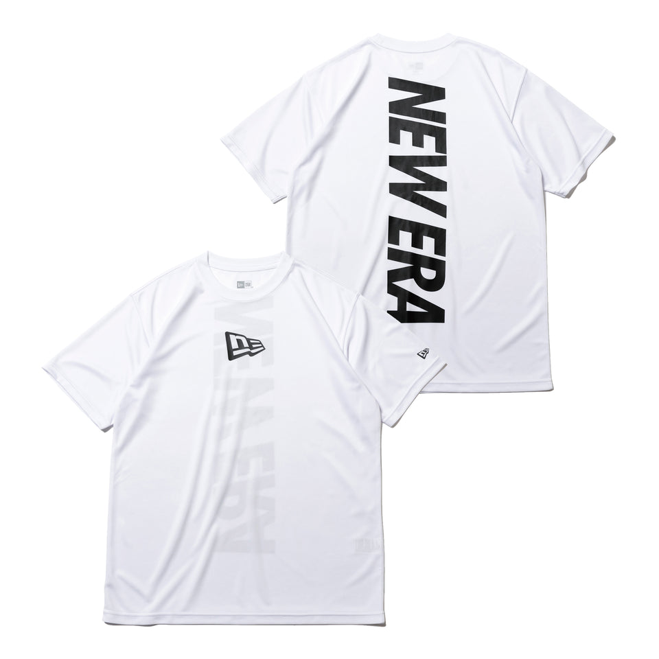 半袖 ラッシュ Tシャツ リア バーチカルロゴ NEW ERA ホワイト 【 Performance Apparel 】