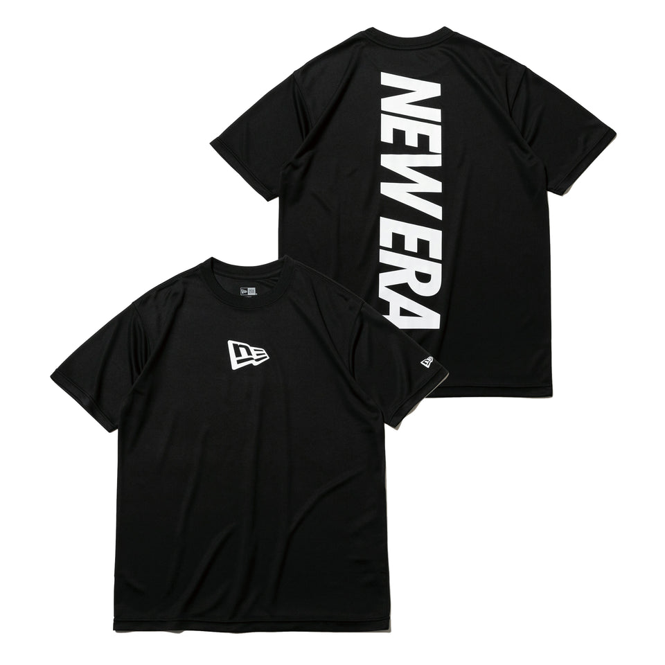 半袖 ラッシュ Tシャツ リア バーチカルロゴ NEW ERA ブラック 【 Performance Apparel 】