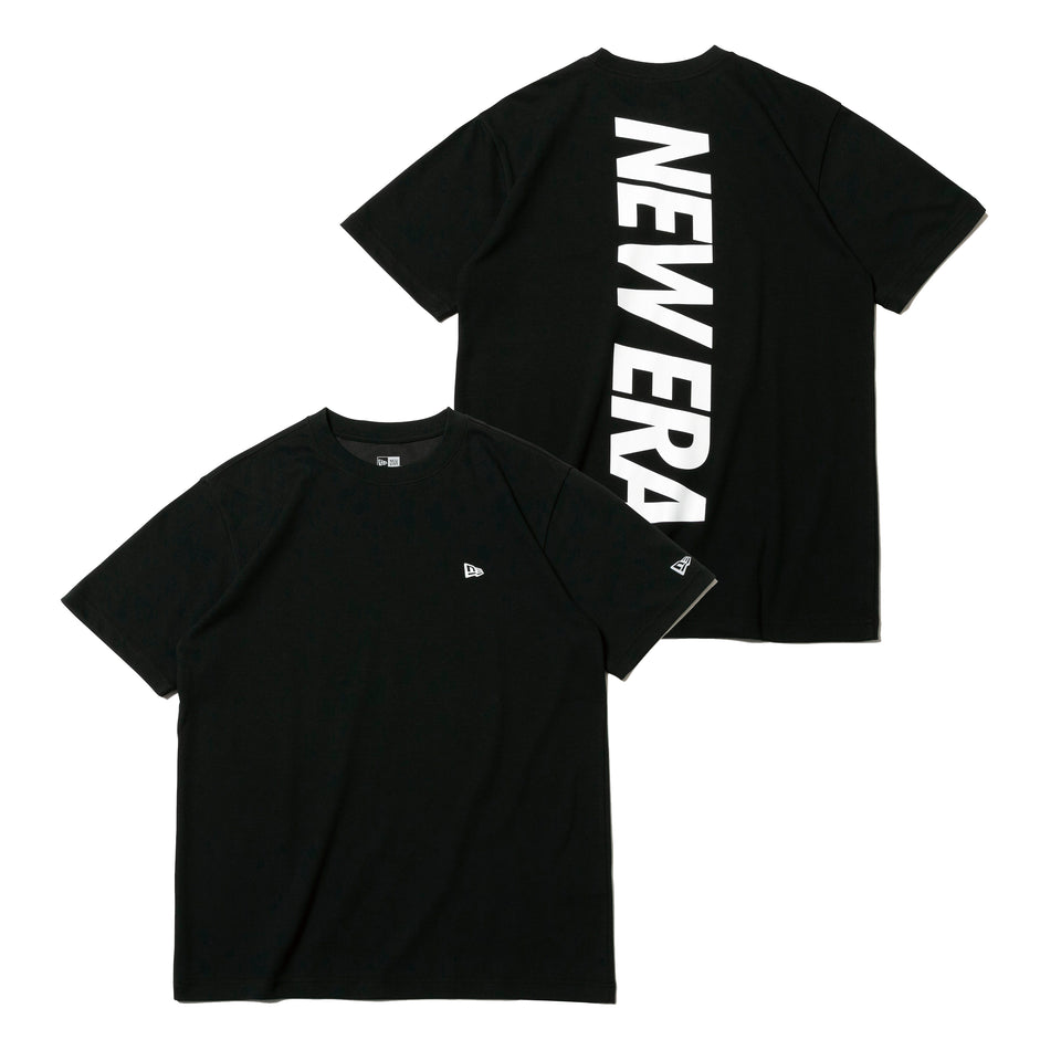 半袖 パフォーマンス Tシャツ リア バーチカルロゴ NEW ERA ブラック 【 Performance Apparel 】